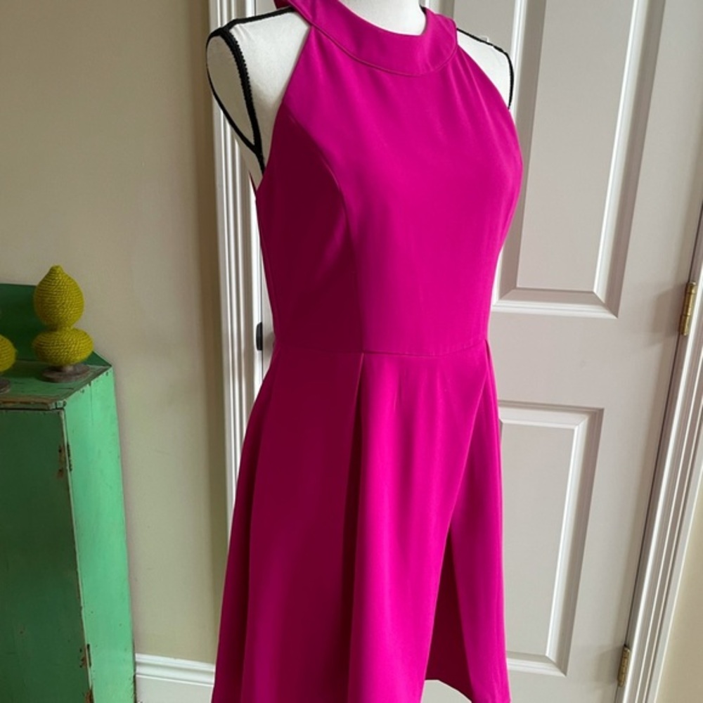 Preppy Hot Pink Skater Dress by Adelyn Rae